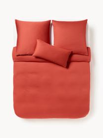 Povlak na přikrývku z bavlněného saténu Comfort, Rezavě červená, Š 200 cm, D 200 cm