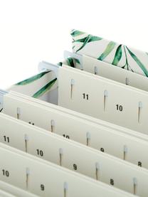 Set scatola-archivio per documenti Johan 9 pz, Organizer: cartone solido laminato, Manico: metallo, Bianco, verde, Larg. 19 x Alt. 27 cm