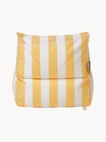 Puf tumbona para exterior Korfu, Tapizado: 100% polipropileno, recub, Amarillo sol, blanco, An 94 x F 60 cm