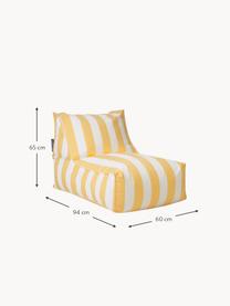 Exteriérový sedací vak Korfu, Žlutá, bílá, Š 94 cm, H 60 cm