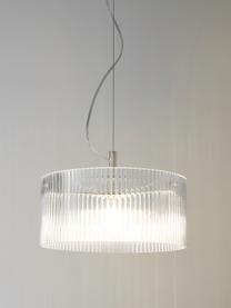 Lampa wisząca ze szkła Emmi, Odcienie chromu, transparentny, Ø 35 x W 17 cm