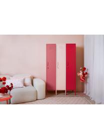 Armadietto piccolo The Skinny, Acciaio verniciato a polvere, Rosa cipria, Larg. 35 x Alt. 183 cm