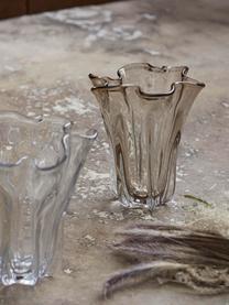 Skleněná váza Komnio, V 27 cm, Sklo, Světle hnědá, transparentní, Ø 22 cm, V 27 cm