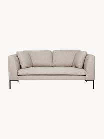 Sofa Emma (3-Sitzer) mit Metall-Füssen, Bezug: Polyester 100.000 Scheuer, Gestell: Massives Kiefernholz, Bir, Webstoff Hellbeige, B 194 x T 100 cm