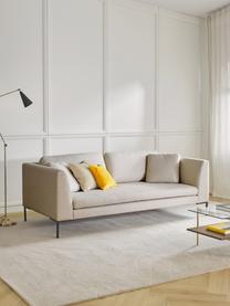 Canapé 3 places avec pieds en métal Emma, Tissu beige clair, larg. 194 x prof. 100 cm