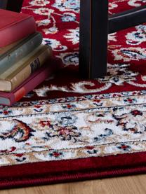 Tappeto rosso in stile orientale Isfahan, 100% poliestere, Rosso, multicolore, Larg. 80 x Lung. 150 cm (taglia XS)