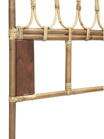 Zagłówek do łóżka z rattanu Fammy, Rattan, Jasny brązowy, S 160 x W 138 cm