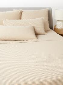 Sábana encimera de sirsaca Davey, Beige, blanco, Cama 150/160 cm (240 x 280 cm)