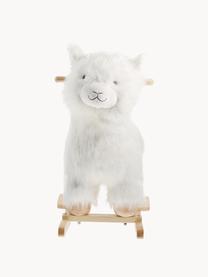 Houpací zvířátko Lama, Polyester, topol, Bílá, světlé dřevo, Š 65 cm, V 70 cm