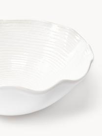 Salatschüssel Colleen in organischer Form, Steingut, Weiß, Ø 29 x H 12 cm