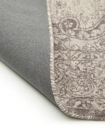 Alfombra Elegant, estilo vintage, Parte superior: 100% nylon, Reverso: 100% algodón, Tonos grises estampados, An 80 x L 150 cm (Tamaño XS)