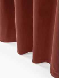 Sametové zatemňovací závěsy s kroužky Rush, 2 ks, 100 % polyester (recyklovaný), certifikace GRS, Rezavě červená, Š 135 cm, D 260 cm