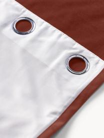 Rideaux occultants en velours avec œillets Rush, 2 pièces, 100% polyester (recyclé), certifié GRS, Rouge rouille, larg. 135 x long. 260 cm