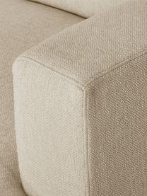 Sofa narożna XL Tribeca, Tapicerka: poliester Tkanina o odpor, Stelaż: lite drewno sosnowe, Nogi: lite drewno sosnowe, laki, Jasnobeżowa tkanina, S 405 x G 228 cm, lewostronna