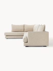 XL-Ecksofa Tribeca, Bezug: 100 % Polyester Der hochw, Gestell: Massives Kiefernholz, Füße: Massives Buchenholz, lack, Webstoff Beige, B 405 x T 228 cm, Eckteil links