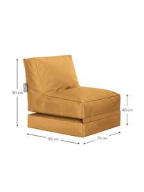 Poltrona letto da giardino Pop Up, Rivestimento: 100% poliestere con rives, Giallo senape, Larg. 70 x Prof. 90 cm