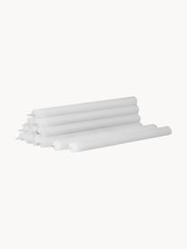 Velas cónicas Stoff Nagel, 12 uds., Parafina, Blanco, Al 18 cm