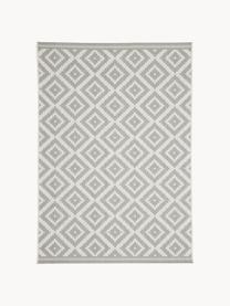 Tapis d'extérieur Miami, 70 % polypropylène, 30 % polyester, Gris, blanc, larg. 80 x long. 150 cm (taille XS)