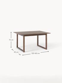 Mesa de comedor extensible Calla, tamaños diferentes, Tablero: fibra de densidad media (, Patas: madera de roble maciza la, Madera de roble pintado negro, An 160/240 x F 90