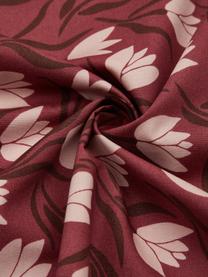 Perkal-Wendebettwäsche Tulip Mania aus Bio-Baumwolle, Webart: Perkal, Rot, Rosa, 135 x 200 cm + 1 Kissen 80 x 80 cm