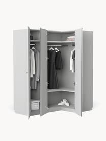 Modularer Eck-Kleiderschrank Charlotte, 165 cm Breite, mehrere Varianten, Korpus: Spanplatte, melaminbeschi, Grau, Basic Interior, B 165 x H 200 cm, mit Eckmodul