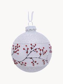 Boules de Noël Mistletoe Ø 8 cm, 3 pièces, Blanc, rouge, noir, Ø 8 cm