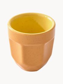 Sada pohárků Multi, 4 díly, Keramika, Žlutá, petrolejová, světle béžová, fialovorůžová, Ø 9 cm, V 6 cm, 170 ml