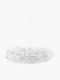 Grande suspension en plumes décoratives Eos Esther, Blanc, larg. 60 x haut. 16 cm