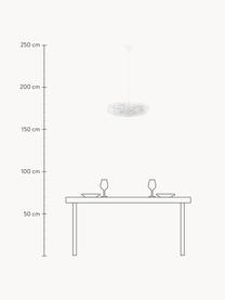 Große Pendelleuchte Eos Esther aus Federn, verschiedene Größen, Lampenschirm: Gänsefedern, RDS-zertifiz, Baldachin: Kunststoff, Weiß, Ø 60 x H 16 cm