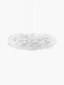 Grande suspension en plumes décoratives Eos Esther, Blanc, larg. 60 x haut. 16 cm