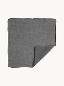 Servilletas de tela de lino Gracie, 2 uds., 100% lino, Gris oscuro, An 45 x L 45 cm