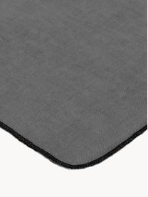 Servilletas de tela de lino Gracie, 2 uds., 100% lino, Gris oscuro, An 45 x L 45 cm