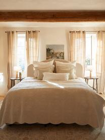 Vyšívaný bavlněný přehoz Madlon, Béžová, Š 260 cm, D 260 cm (pro postele s rozměry až 200 x 200 cm)