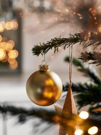 Weihnachtskugeln Evergreen matt/glänzend, verschiedene Größen, Goldfarben, Ø 8 cm, 6 Stück