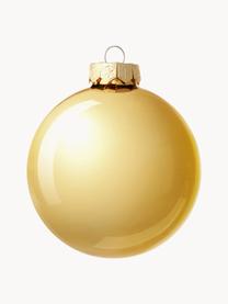 Weihnachtskugeln Evergreen matt/glänzend, verschiedene Grössen, Goldfarben, Ø 8 cm, 6 Stück