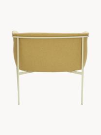 Poltrona lounge Eyrie, Rivestimento: 100% poliestere Con 40.00, Struttura: acciaio rivestito, Tessuto giallo senape, beige chiaro, Larg. 89 x Prof. 58 cm