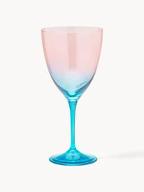 Weingläser Ombre Flash, 2 Stück, Glas, Hellrosa, Blau, Ø 10 x H 12 cm, 400 ml