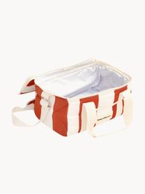 Sac isotherme Holiday, 50 % coton, 25 % polyester, 25 % PVC, Rouge rouille, blanc, larg. 32 x haut. 20 cm