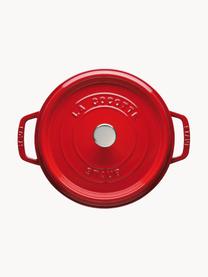 Casseruola rotonda in ghisa La Cocotte, Ghisa smaltata, Rosso, argentato, Ø 24 x Alt. 15 cm, 3,8 l