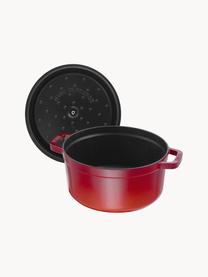 Casseruola rotonda in ghisa La Cocotte, Ghisa smaltata, Rosso, argentato, Ø 24 x Alt. 15 cm, 3,8 l