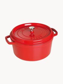 Casseruola rotonda in ghisa La Cocotte, Ghisa smaltata, Rosso, argentato, Ø 24 x Alt. 15 cm, 3,8 l