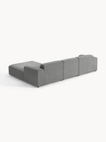 Ecksofa Melva (4-Sitzer), Bezug: 100 % Polyester Der strap, Gestell: Massives Kiefern- und Fic, Webstoff Dunkelgrau, B 319 x T 195 cm, Eckteil links