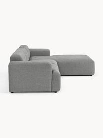 Ecksofa Melva (4-Sitzer), Bezug: 100 % Polyester Der strap, Gestell: Massives Kiefern- und Fic, Webstoff Dunkelgrau, B 319 x T 195 cm, Eckteil links