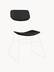 Sitzauflagen für Metall-Stuhl Wire, 2er-Set, Bezug: 60% Baumwolle, 40% Polyes, Anthrazit, Set mit verschiedenen Größen