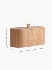Holz-Aufbewahrungsbox Willow, Box: Weidenholz, Griff: Messing, Weidenholz, B 23 x H 10 cm