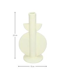 Candelabro Aztec, Poliresina, Blanco, An 13 x Al 22 cm