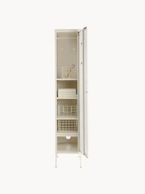 Kleiner Kleiderschrank Skinny, Stahl, pulverbeschichtet, Off White, B 35 x H 183 cm