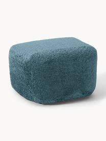 Sofa-Hocker Wolke aus Teddy-Bouclé, Bezug: Teddy-Bouclé (100 % Polye, Füße: Kunststoff Dieses Produkt, Teddy-Bouclé Petrol, B 64 x H 41 cm