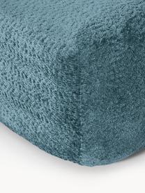 Sofa-Hocker Wolke aus Teddy-Bouclé, Bezug: Teddy-Bouclé (100 % Polye, Füße: Kunststoff Dieses Produkt, Teddy-Bouclé Petrol, B 64 x H 41 cm