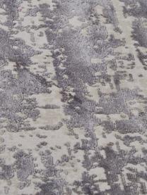 Okrúhly trblietavý vintage koberec Cordoba, Svetlosivá, tmavosivá